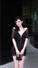 Đầm Thun Lưới Yếm Nút Vàng