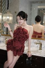 Đầm Voan Hoa Lượn Sóng
