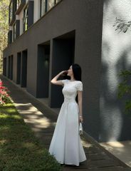 Đầm Tay Con Nhung Tùng Kate