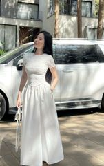 Đầm Tay Con Nhung Tùng Kate