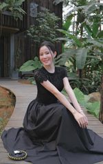 Đầm Tay Con Nhung Tùng Kate