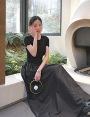 Đầm Tay Con Nhung Tùng Kate