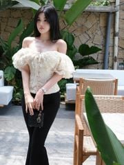 Áo Ren Bẹt Vai Đan Dây