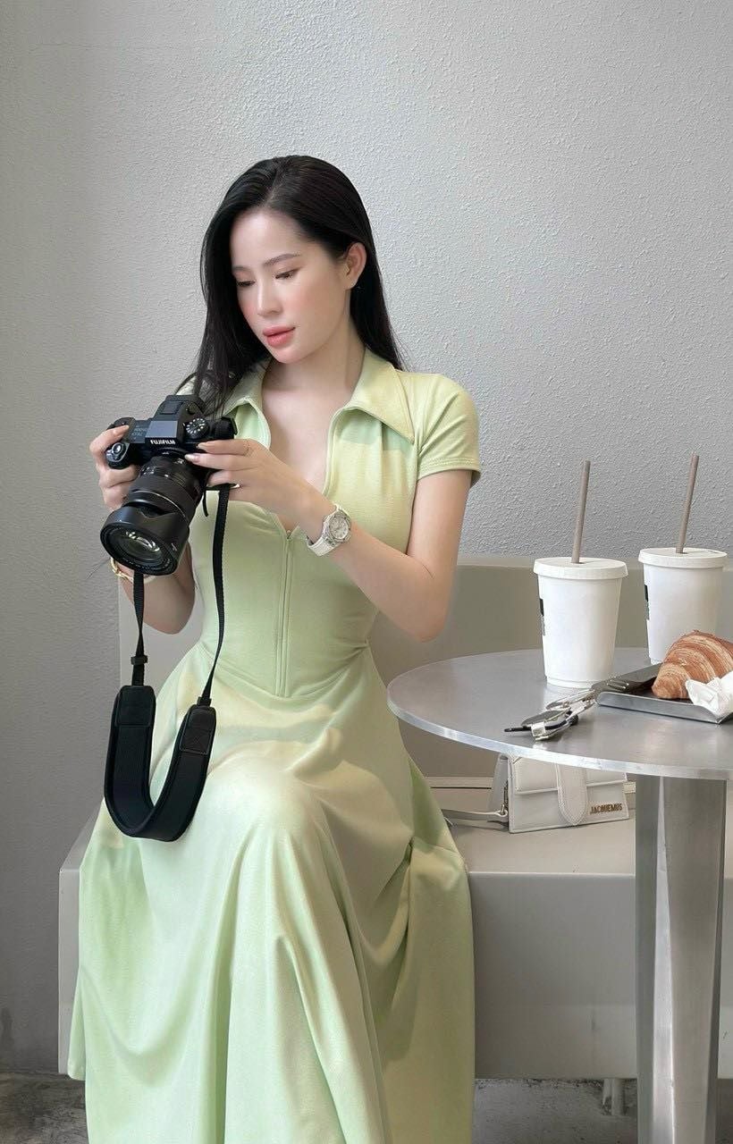 Đầm Thun Khóa Kéo Tay Con