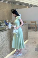 Đầm Thun Khóa Kéo Tay Con