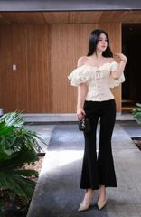 Áo Ren Bẹt Vai Đan Dây