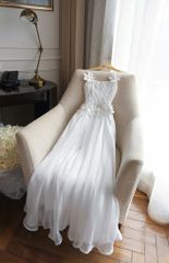 Đầm Lưới Phối Voan Kết Hoa