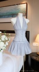 Set Voan Yếm Nút Bọc