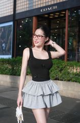 Chân Váy Thun Xoè 2 Tầng