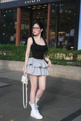 Chân Váy Thun Xoè 2 Tầng