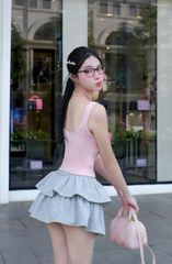 Chân Váy Thun Xoè 2 Tầng