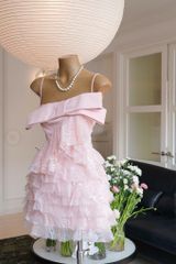 Đầm Tầng Xéo Đính Nơ