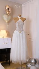 Đầm Lưới Cột Yếm Kèm Charm