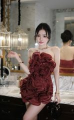 Đầm Voan Hoa Lượn Sóng
