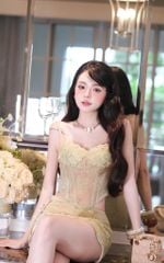 Set Ren Nền Hoa Đính Nơ