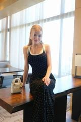 Đầm Balo Dài Chấm Bi