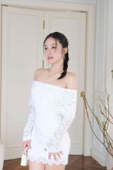Đầm Ren Bẹt Vai TD