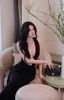 Đầm Thun Cổ V Đính Bông