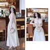 Đầm Chấm Bi Dài Cột Yếm
