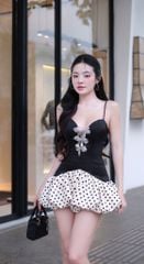 Đầm Bí Xoè 2S Kèm Nơ