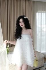 Đầm Babydoll Tầng Viền Đá
