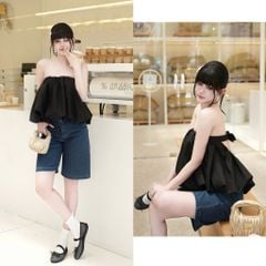 Áo Ống Hở Lưng Đính Nơ Sau