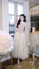 Đầm Lưới Cột Yếm Kèm Charm