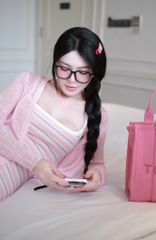 Áo Khoác Len Cổ V Tay Dài
