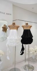 Đầm Ống Voan Tầng Viền Đá