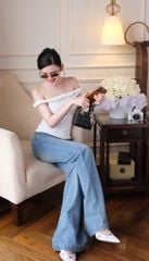 Áo Thun Bẹt Vai Xoắn