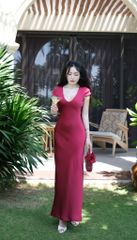 Đầm Lụa Suông Cổ V