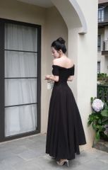 Đầm Len Xoắn Bẹt Vai