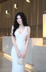 Đầm Thun Cổ V Đính Hoa