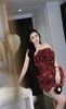 Đầm Voan Hoa Lượn Sóng