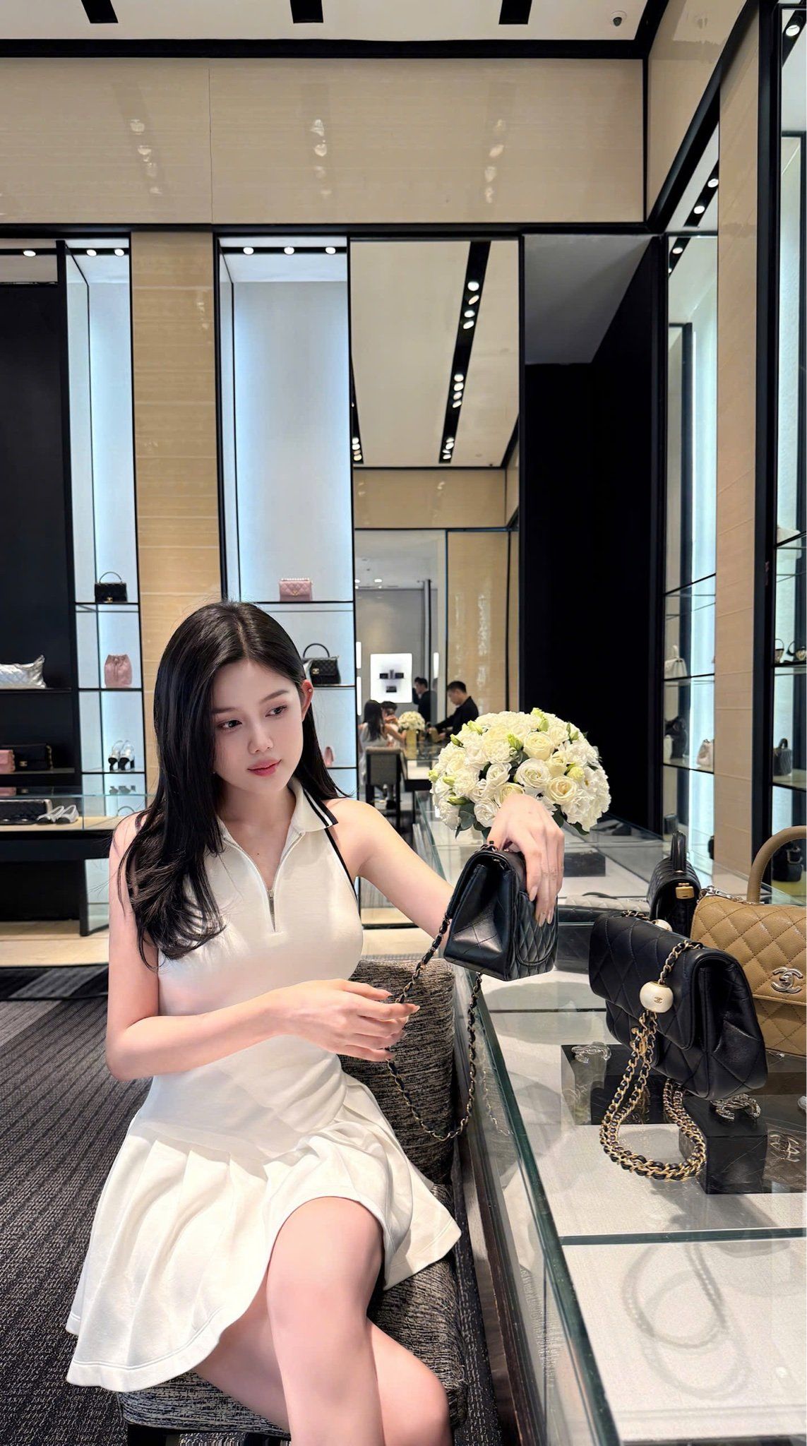 Đầm Xòe Cổ SM Khóa Kéo