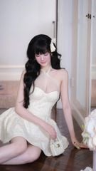 Đầm Yếm Lưới Nền Hoa