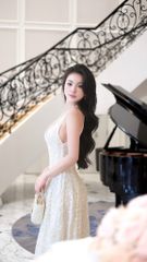 Đầm Ren Cổ V Sn