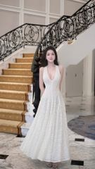 Đầm Ren Cổ V Sn