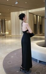 Maxi Yếm Lụa Kèm Hoa