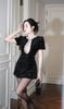 Đầm Kim Sa Viền Đá Khoét Ngực