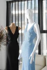 Đầm Thun Cổ V Đính Hoa