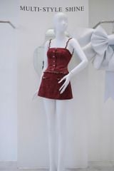 Set Nút Dạ Viền Dây Xích