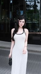 Đầm Balo Dài Chấm Bi