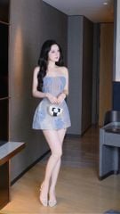 Đầm Cup Kết Bông Đính Đá