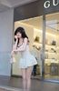 Đầm Chấm Bi Tầng Viền Màu