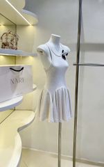 Đầm Xòe Balo Kèm Hoa