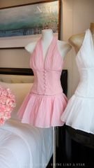 Set Voan Yếm Nút Bọc
