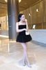 Đầm Lưới Nhúng Xòe Phối Ren