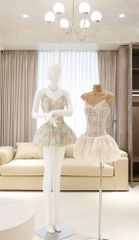 Đầm 2S Nền Hoa Tùng Bí