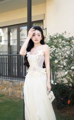 Đầm Lưới Phối Voan Kết Hoa